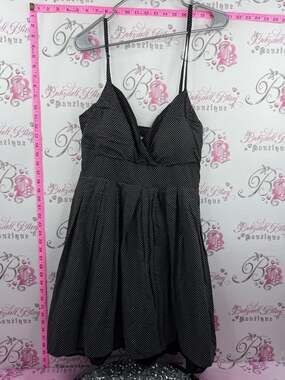 Jessica dress dotted floral detail y2k pin up girl Black Polka Dot Midi Dress